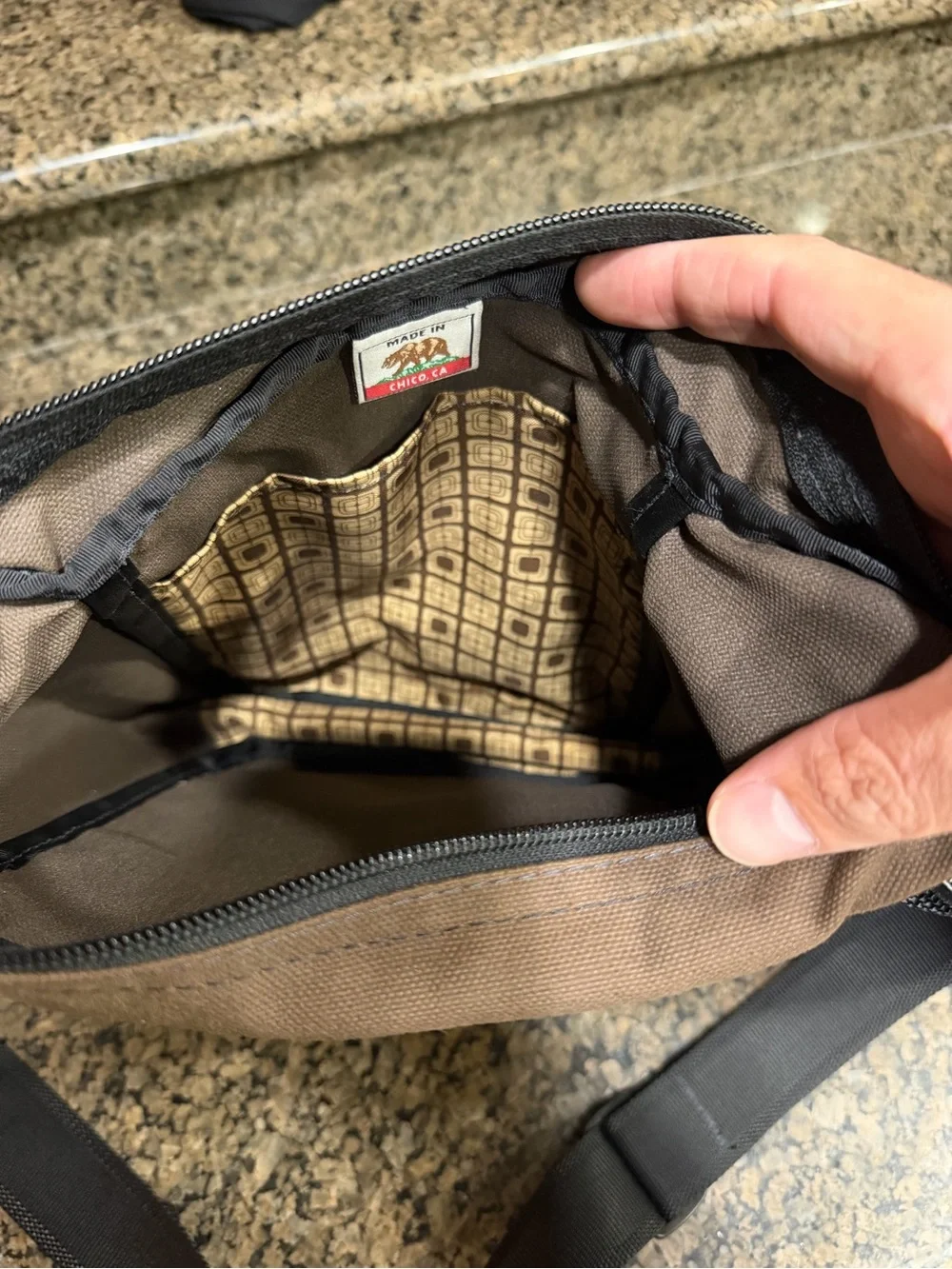 Brown Crossbody Sling Bag by Overland